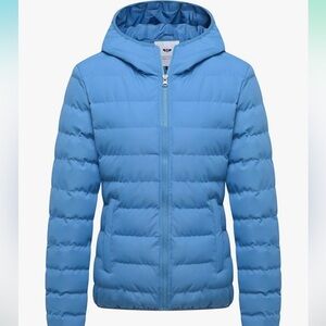 GGleaf Women's Hooded Packable Ultra Light Coat Warm Short Puffer 2X